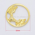 Fantasia 22m ouro liga janela águia placas de jóias design para memória de vidro flutuante encantos medalhão